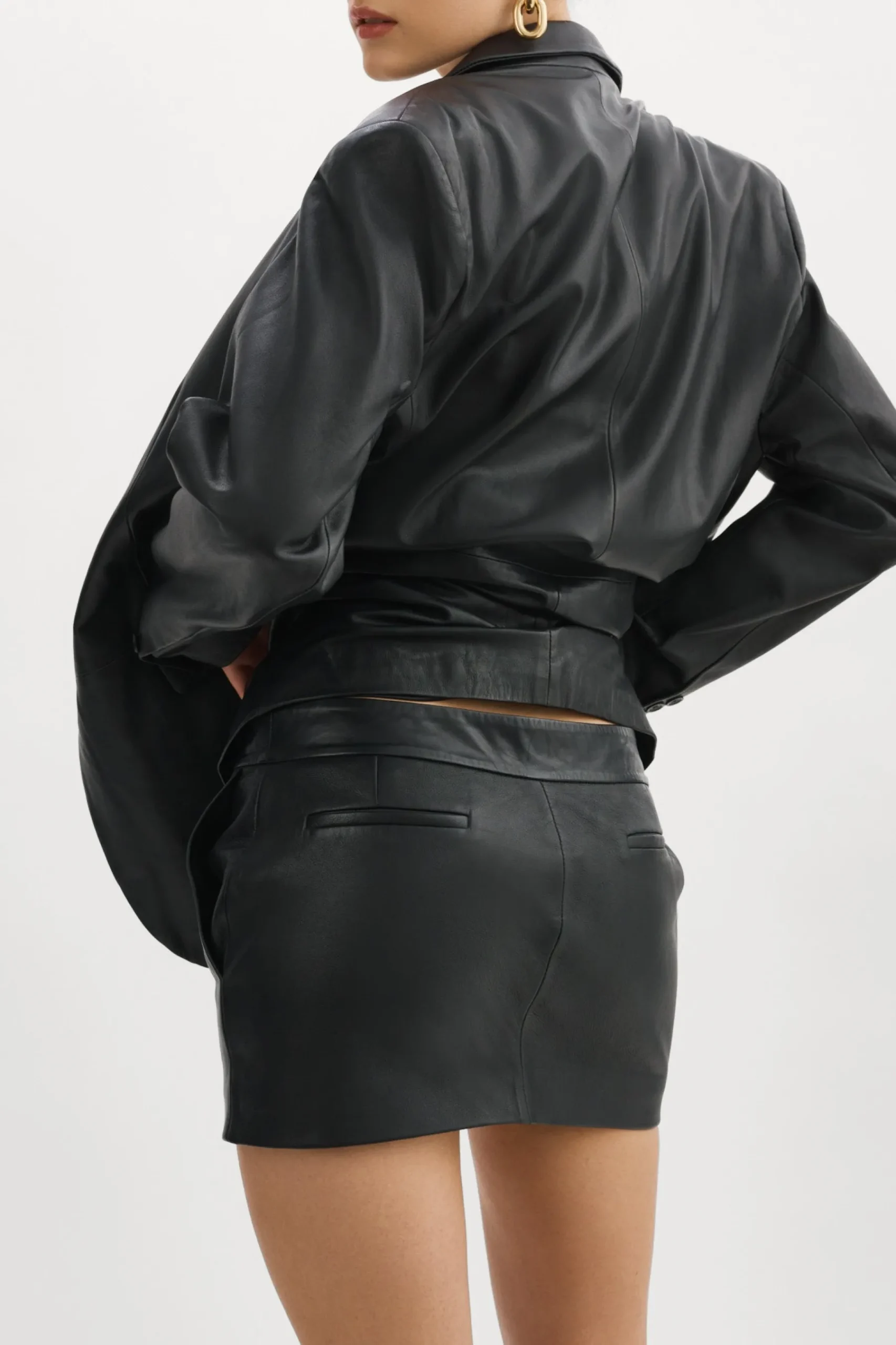 Femme LAMARQUE INAYA Micro Mini-jupe En Cuir