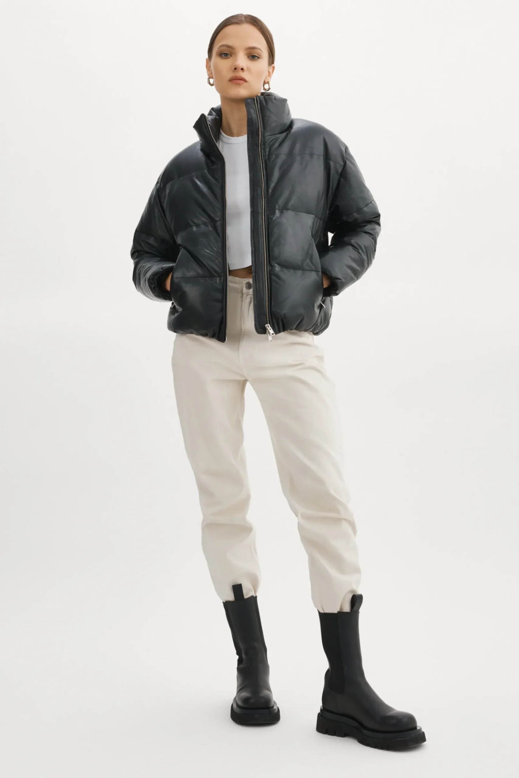 Femme LAMARQUE IRIS Blouson Court En Cuir