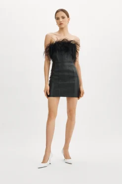 Femme LAMARQUE JACINDA Robe Bustier En Cuir