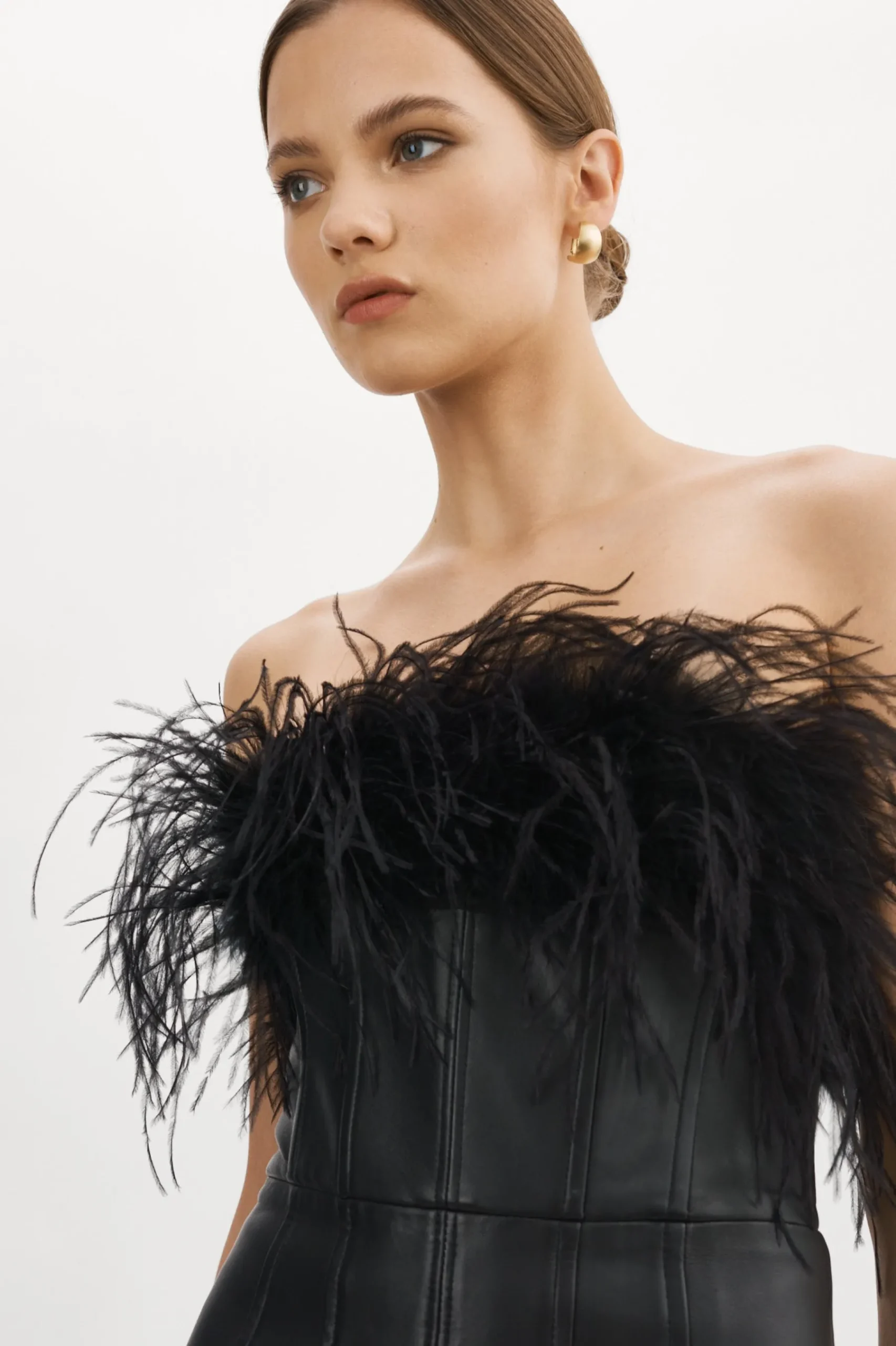 Femme LAMARQUE JACINDA Robe Bustier En Cuir