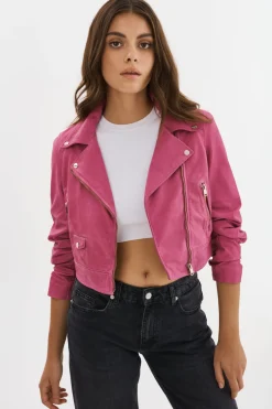Femme LAMARQUE JANIKA | Veste Motard Courte En Cuir
