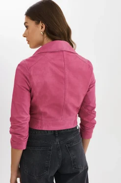 Femme LAMARQUE JANIKA | Veste Motard Courte En Cuir