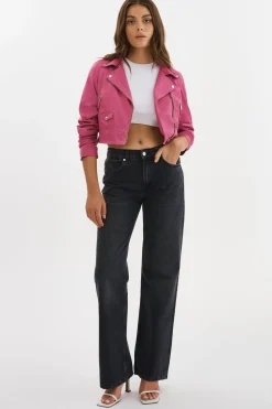 Femme LAMARQUE JANIKA | Veste Motard Courte En Cuir