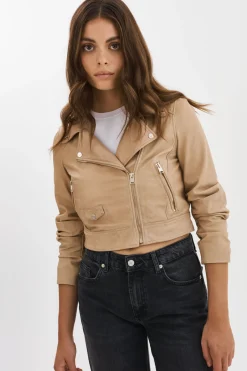 Femme LAMARQUE JANIKA | Veste Motard Courte En Cuir