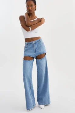Femme LAMARQUE JAYLENE | Denim Cut-Out Jeans