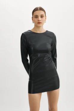 Femme LAMARQUE JULIE Mini Robe En Simili Cuir