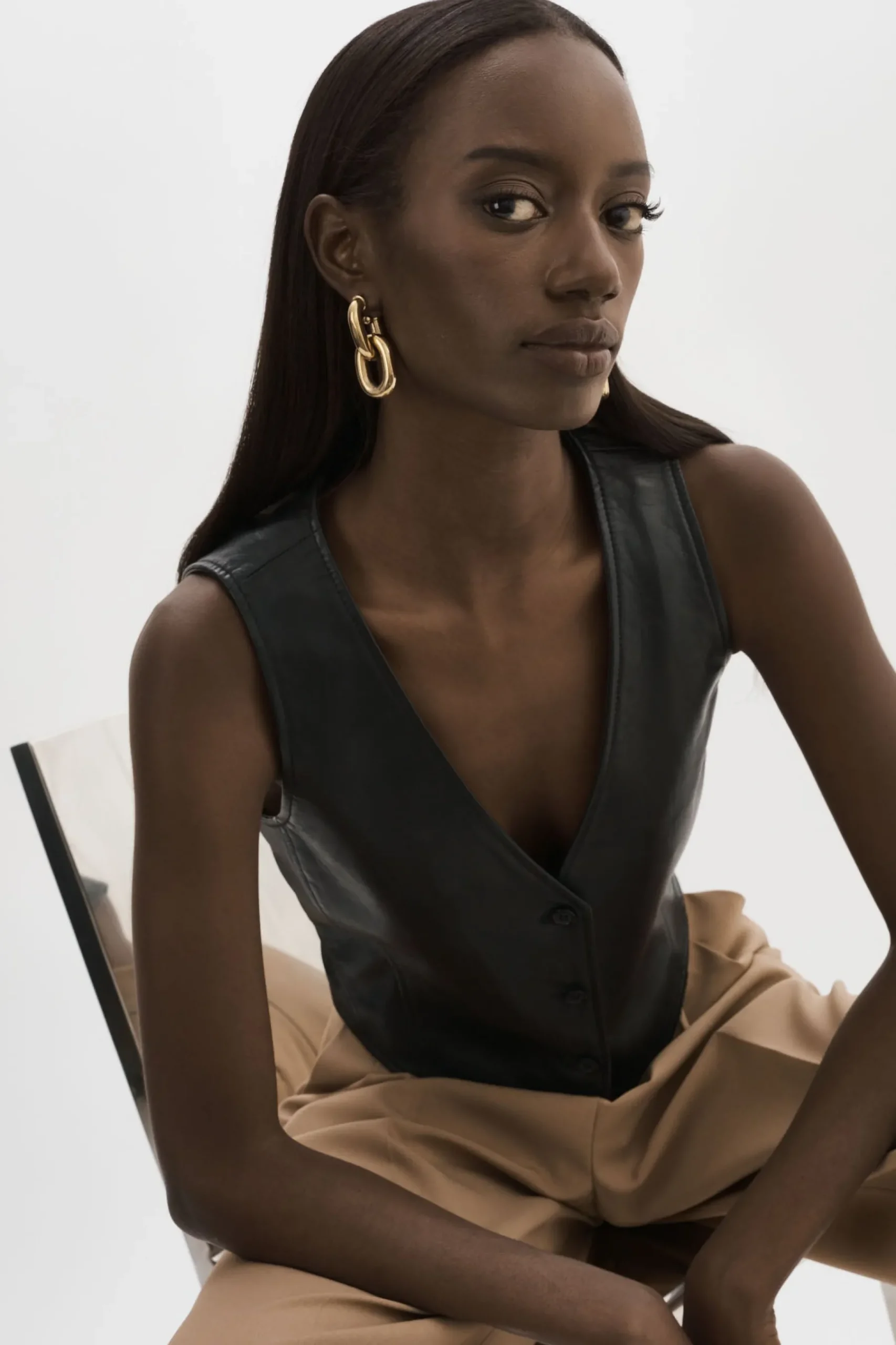 Femme LAMARQUE KALLIE | Gilet En Cuir