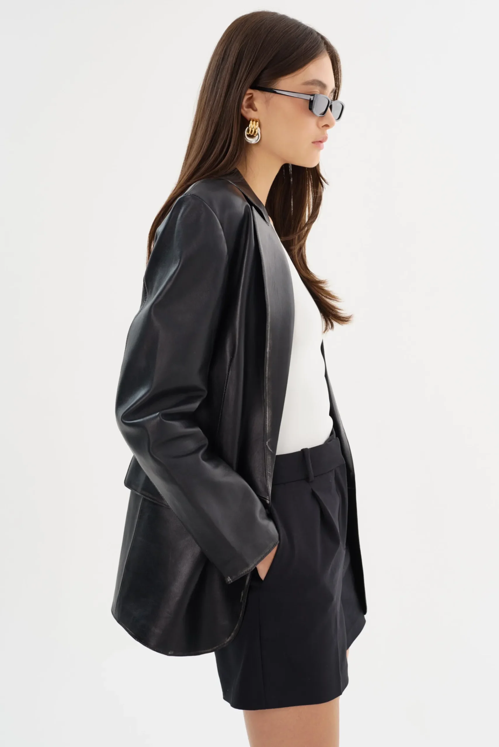 Femme LAMARQUE KARRIN | Blazer En Cuir Vieilli