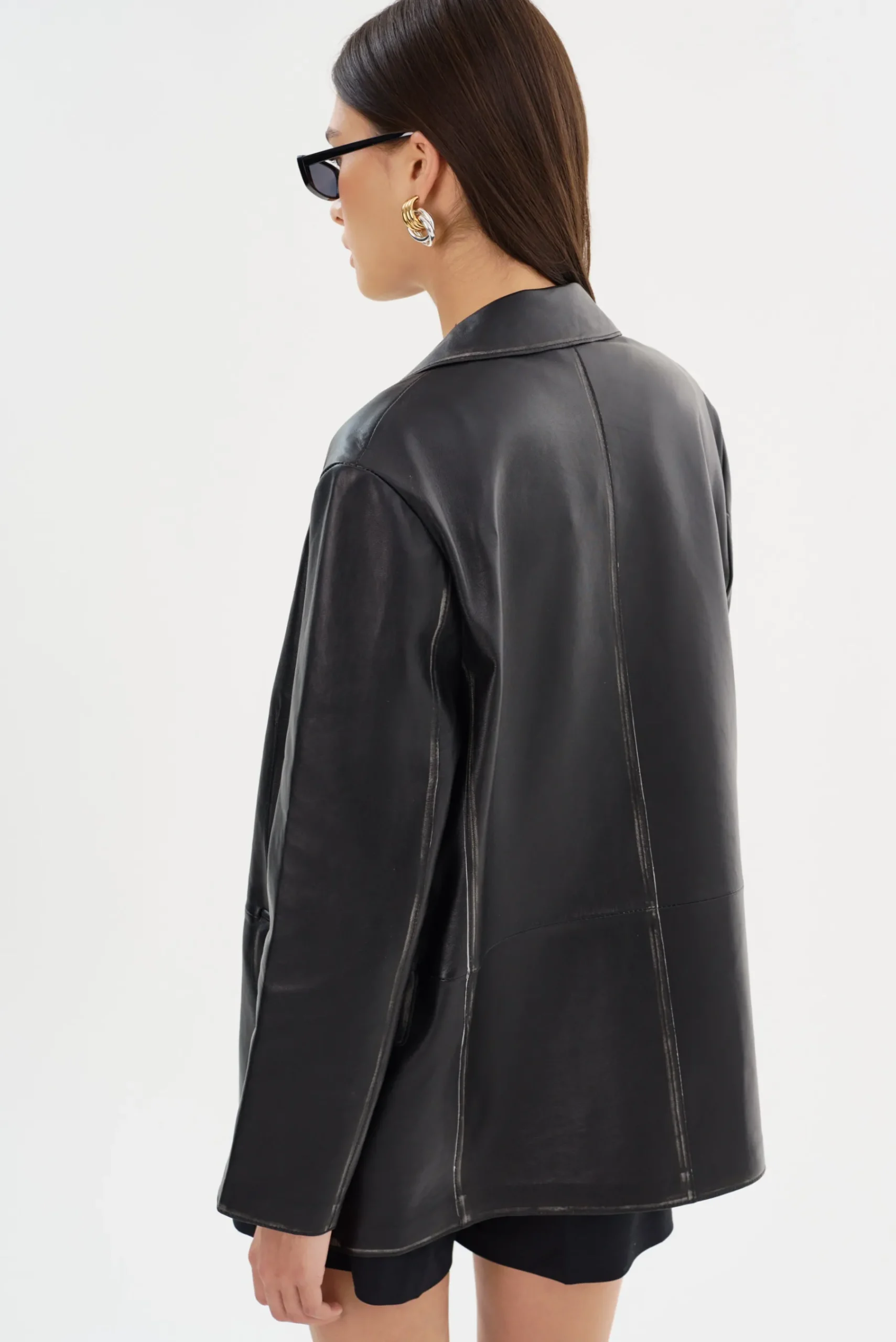 Femme LAMARQUE KARRIN | Blazer En Cuir Vieilli