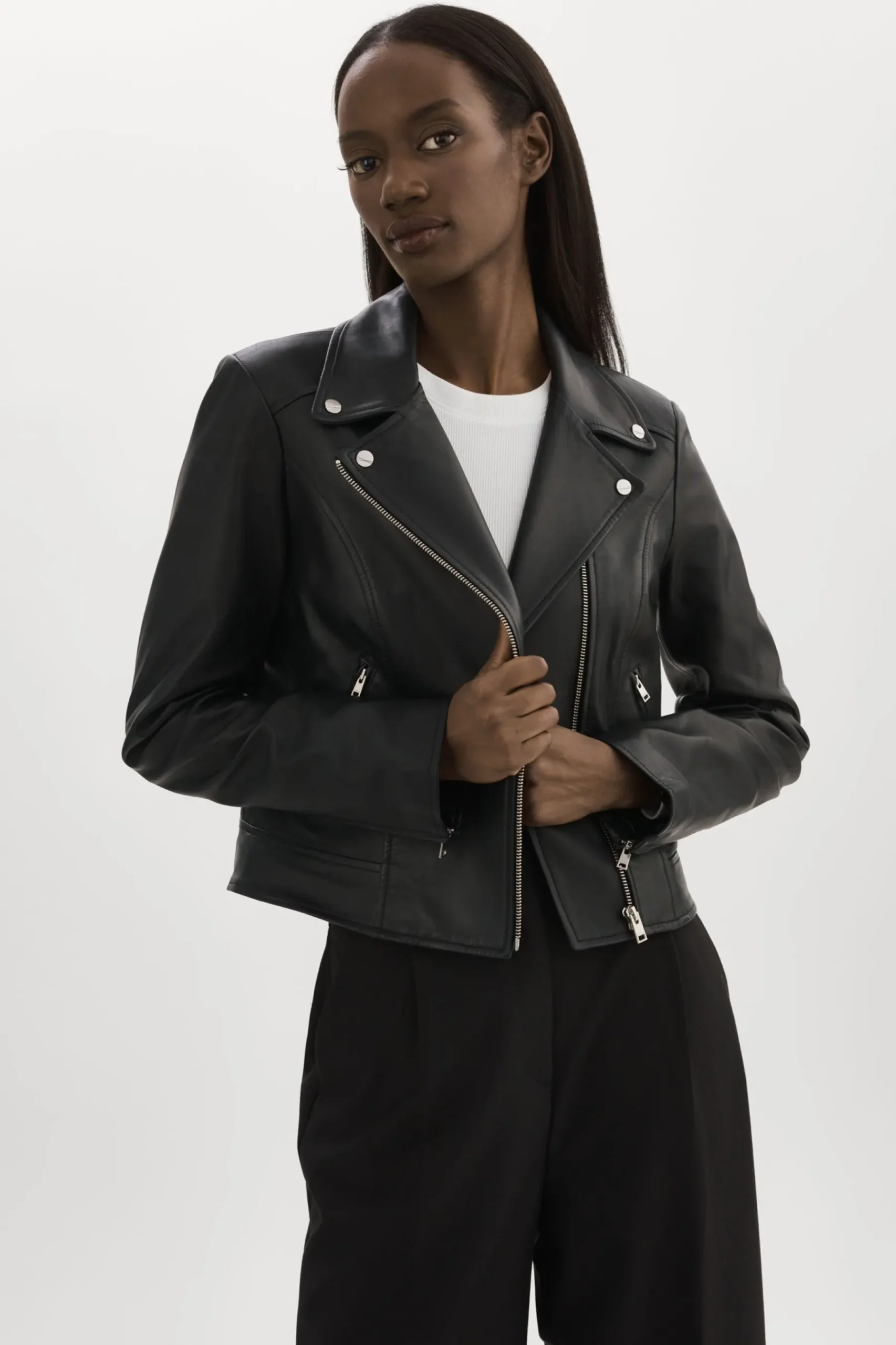 Femme LAMARQUE KELSEY | Veste De Motard En Cuir