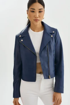 Femme LAMARQUE KELSEY OR | Veste De Motard En Cuir