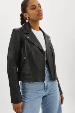 Femme LAMARQUE KELSEY OR | Veste De Motard En Cuir