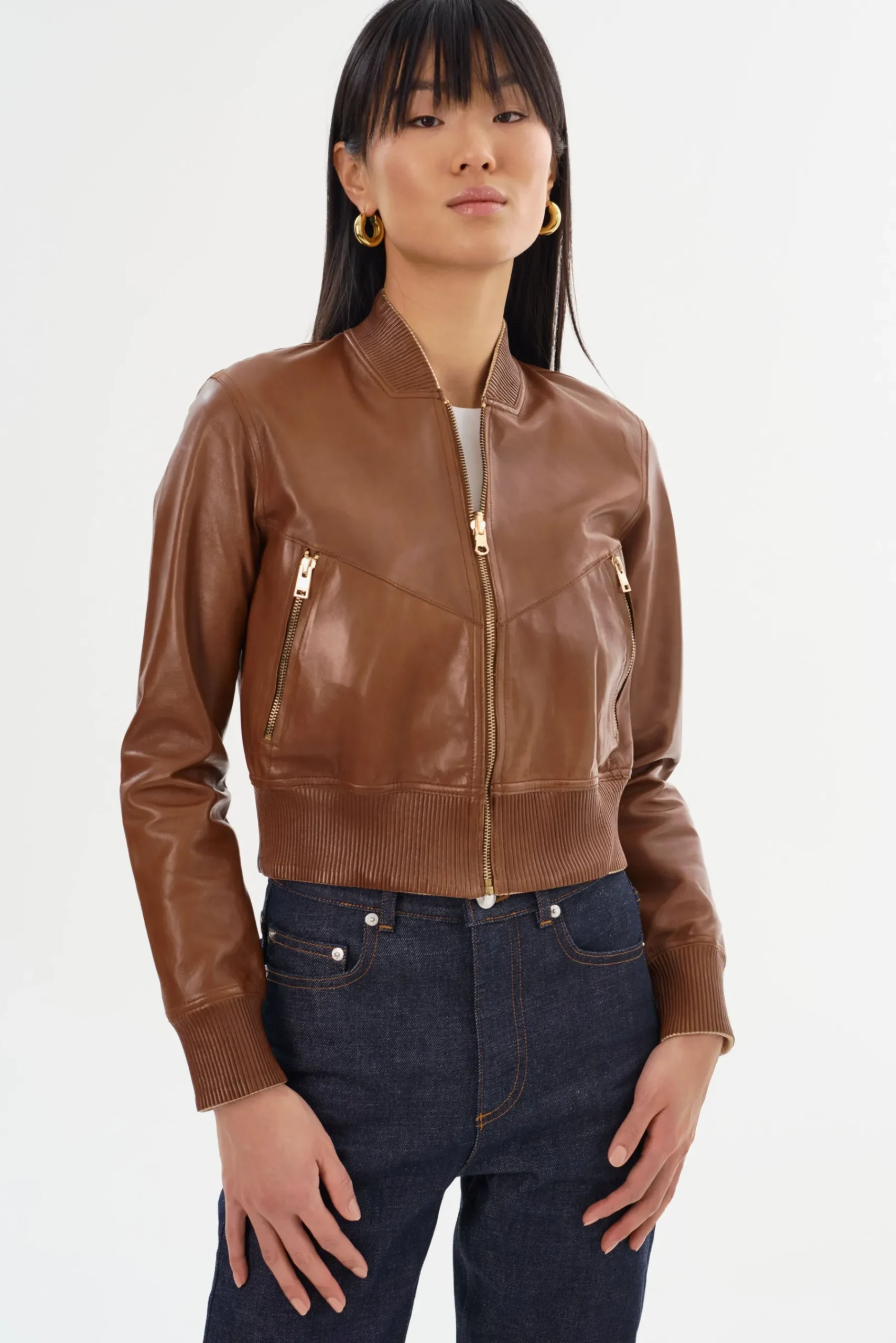 Femme LAMARQUE KORDELLA | Reversible Leather Bomber Jacket