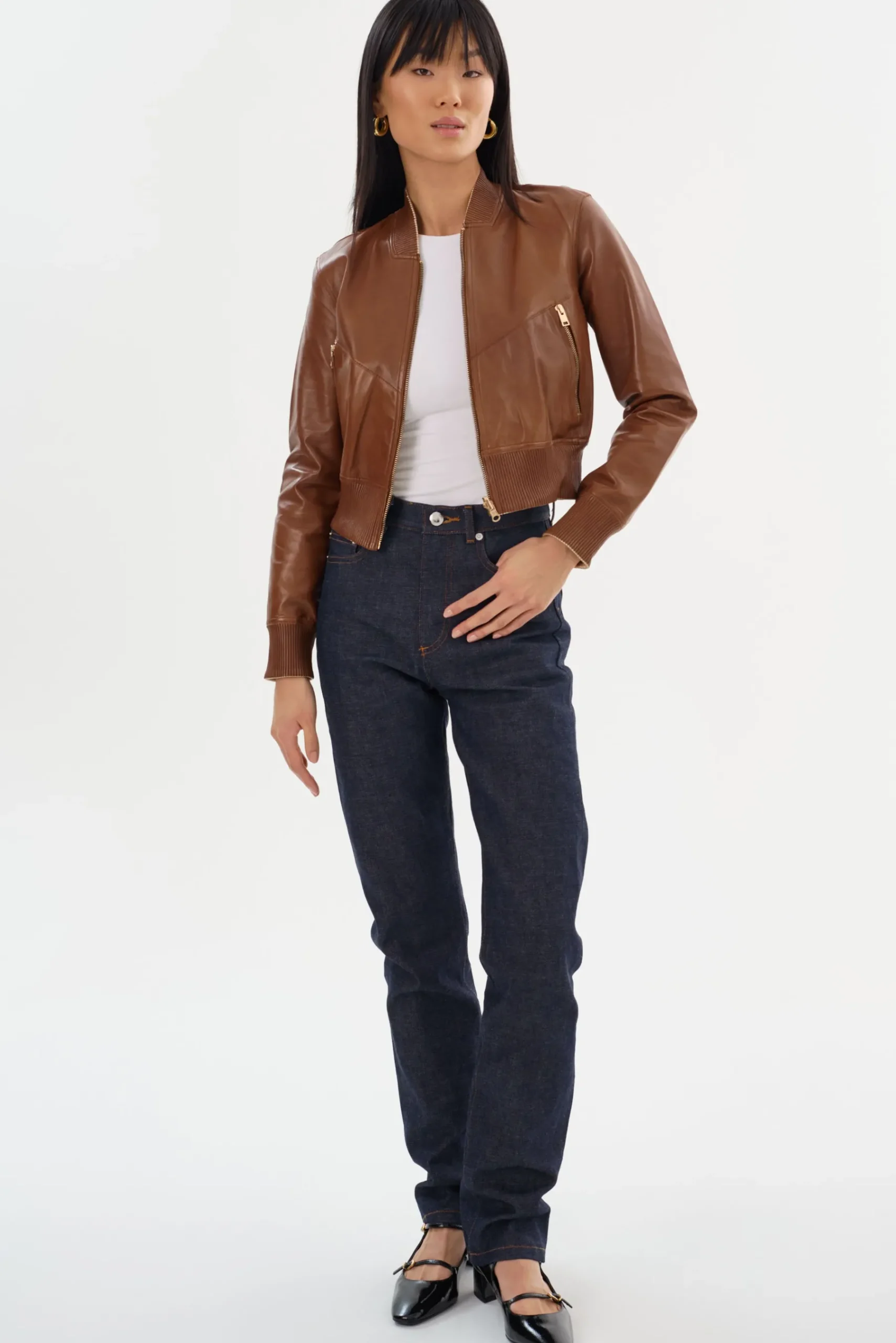 Femme LAMARQUE KORDELLA | Reversible Leather Bomber Jacket
