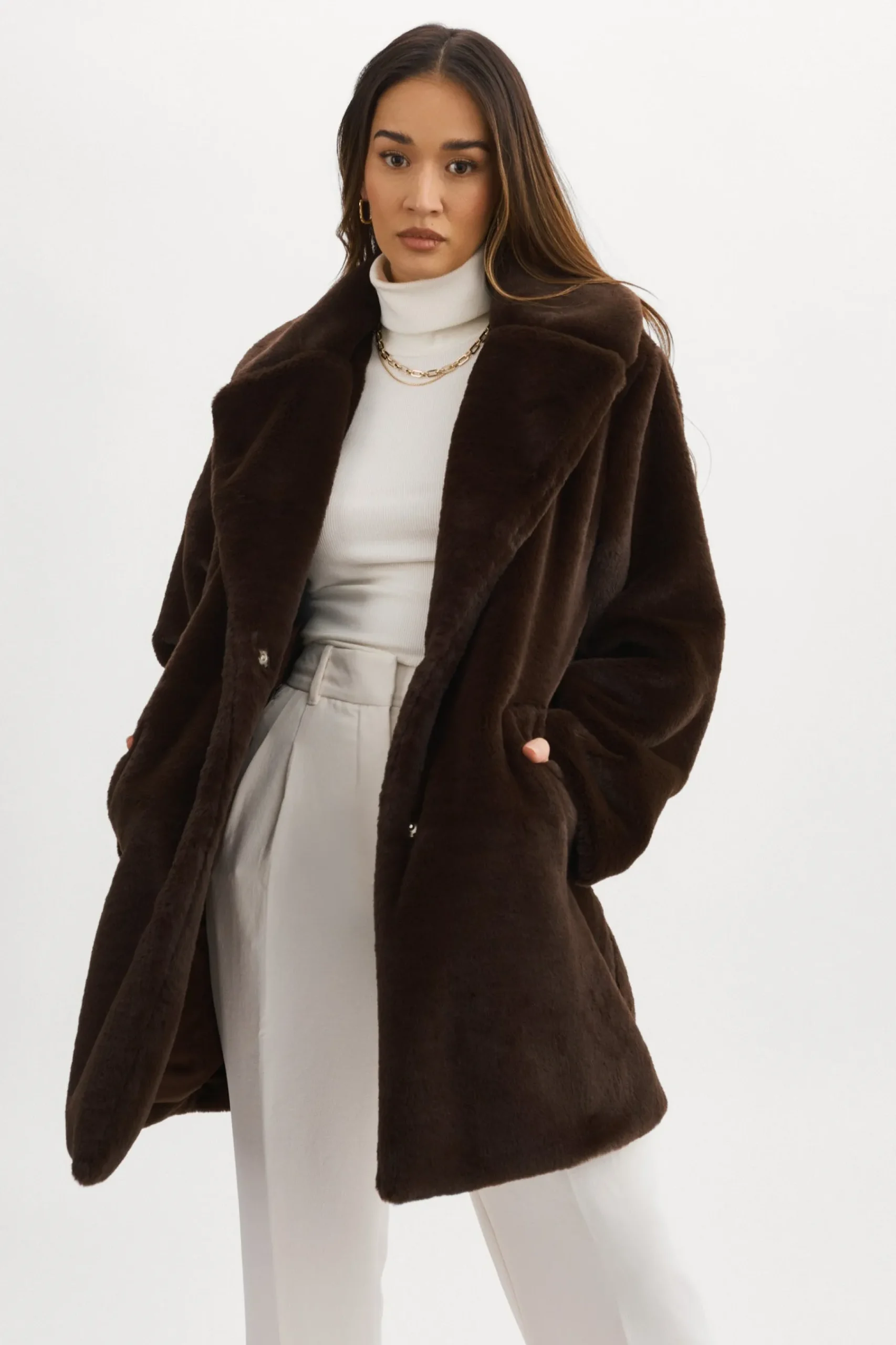 Femme LAMARQUE LINNEA | Manteau En Fausse Fourrure