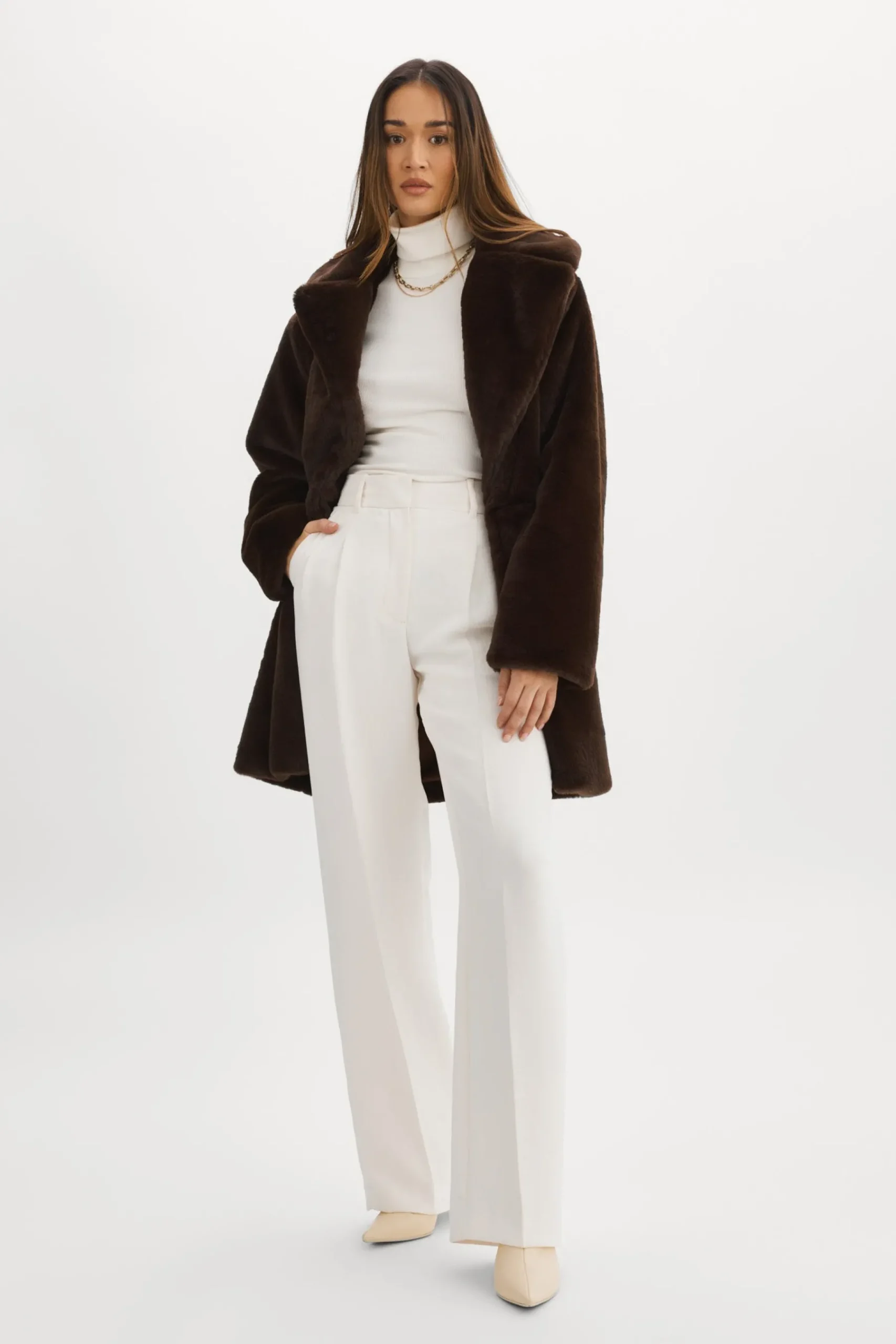 Femme LAMARQUE LINNEA | Manteau En Fausse Fourrure