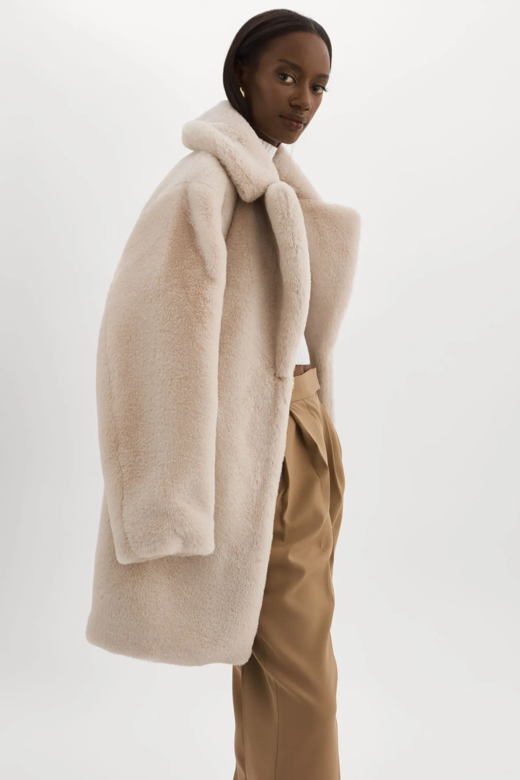 Femme LAMARQUE LINNEA | Manteau En Fausse Fourrure