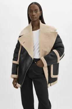 Femme LAMARQUE LISA | Manteau Cocoon En Matières Mixtes