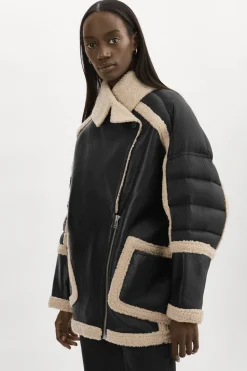 Femme LAMARQUE LISA | Manteau Cocoon En Matières Mixtes