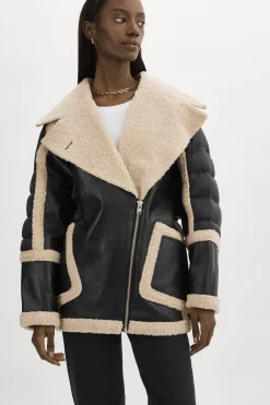 Femme LAMARQUE LISA | Manteau Cocoon En Matières Mixtes