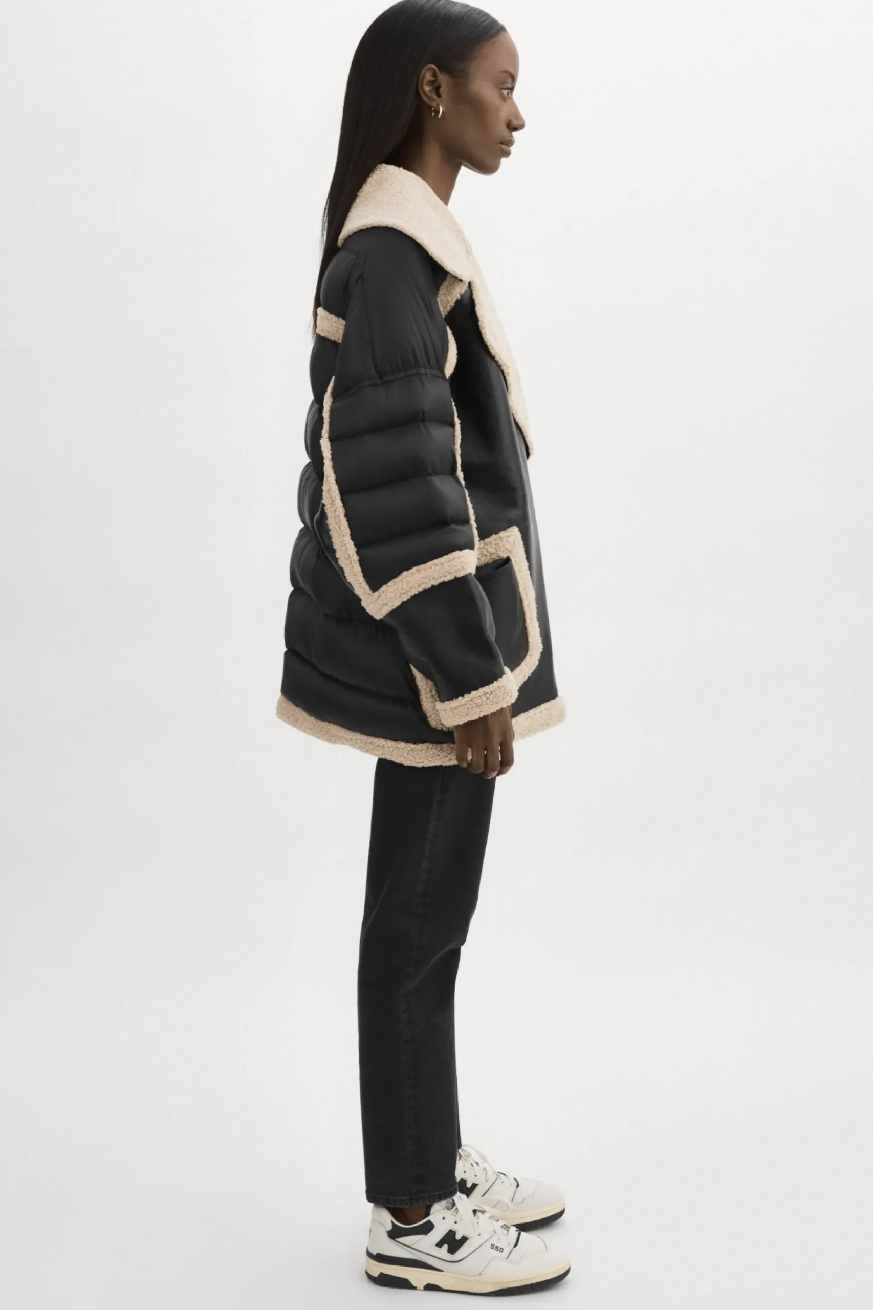 Femme LAMARQUE LISA | Manteau Cocoon En Matières Mixtes