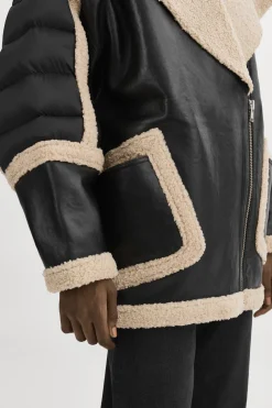 Femme LAMARQUE LISA | Manteau Cocoon En Matières Mixtes