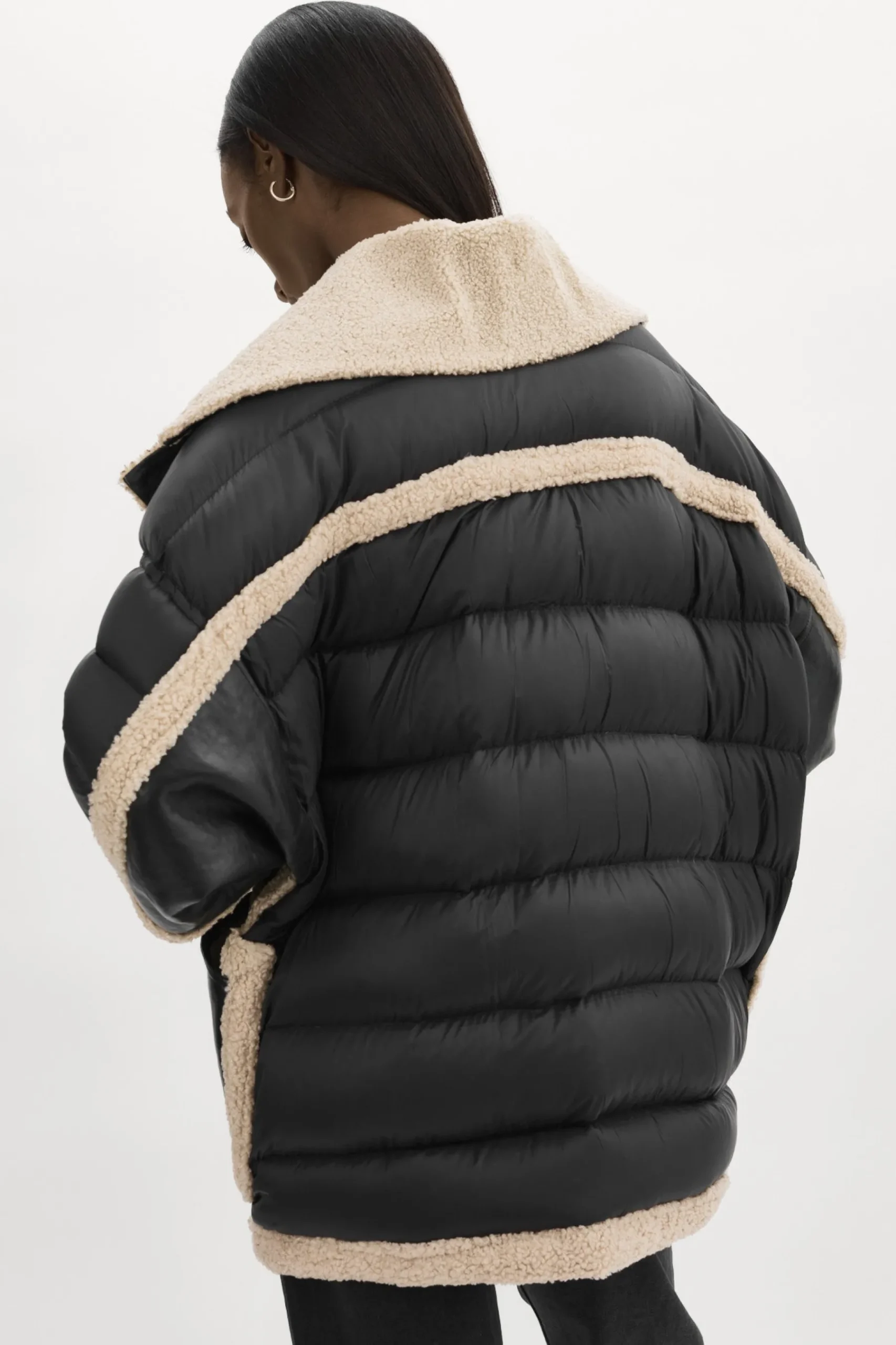 Femme LAMARQUE LISA | Manteau Cocoon En Matières Mixtes