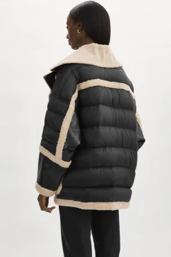 Femme LAMARQUE LISA | Manteau Cocoon En Matières Mixtes