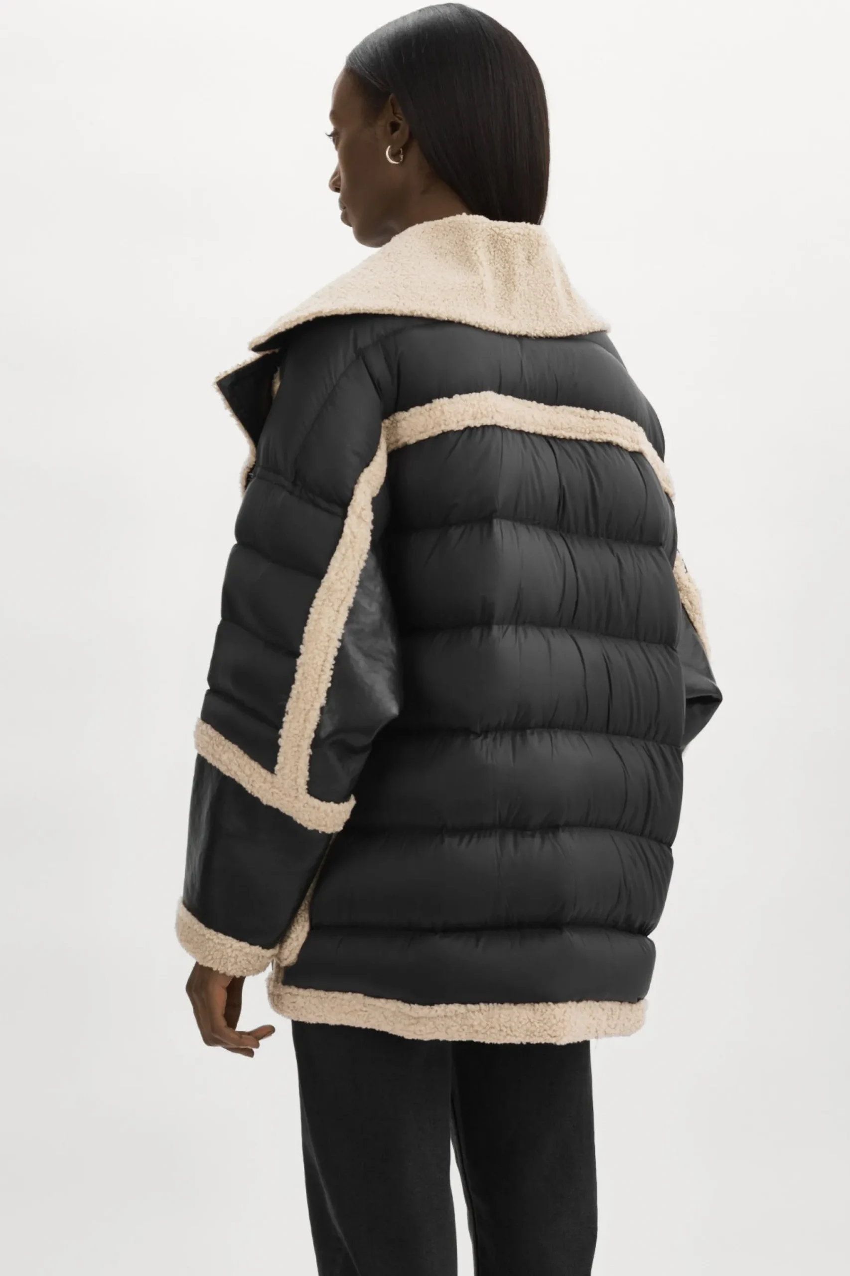 Femme LAMARQUE LISA | Manteau Cocoon En Matières Mixtes