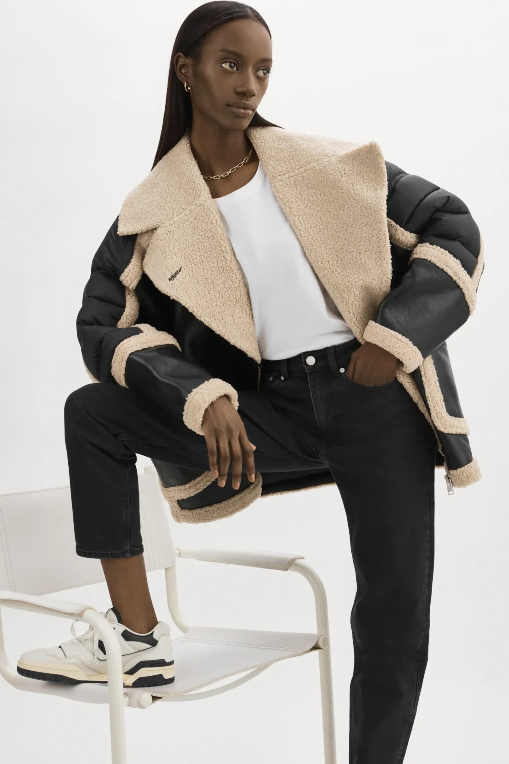 Femme LAMARQUE LISA | Manteau Cocoon En Matières Mixtes