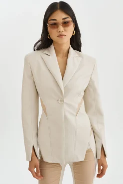 Femme LAMARQUE LYUBAVA | Blazer Croisé En Faux Cuir