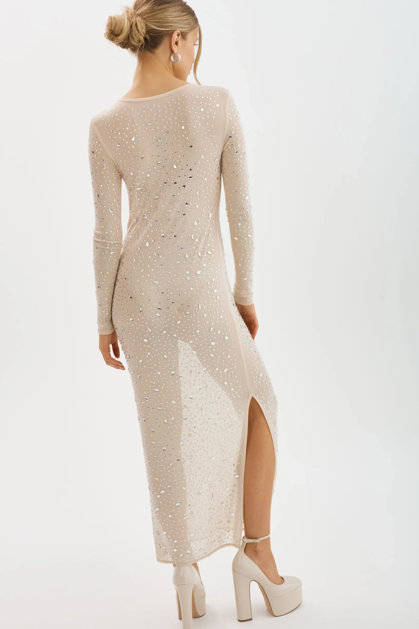 Femme LAMARQUE MARET | Robe En Mesh Orné De Strass