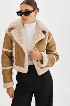 Femme LAMARQUE MARIANE | Manteau Détachable En Fausse Peau De Mouton