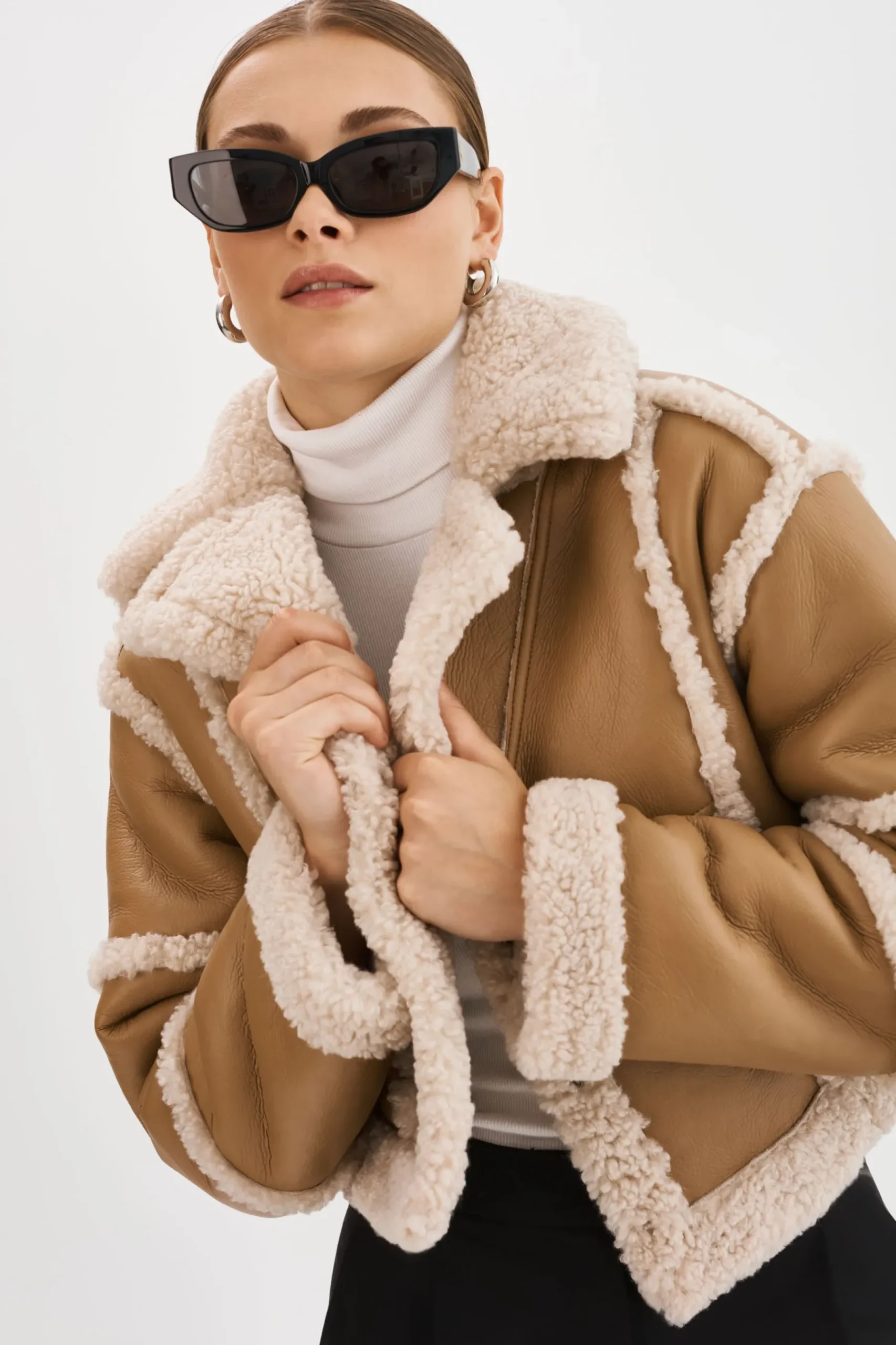 Femme LAMARQUE MARIANE | Manteau Détachable En Fausse Peau De Mouton