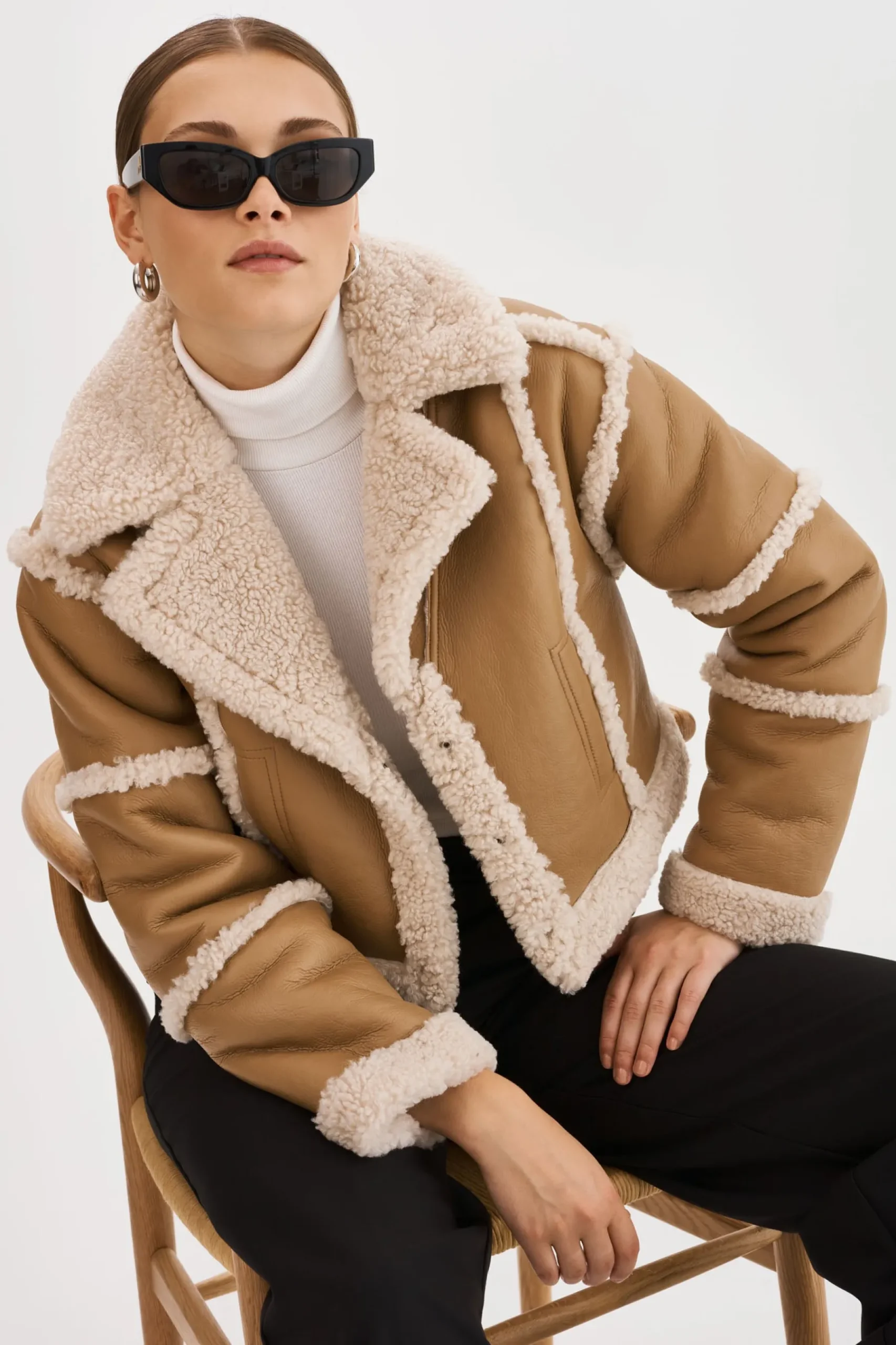 Femme LAMARQUE MARIANE | Manteau Détachable En Fausse Peau De Mouton