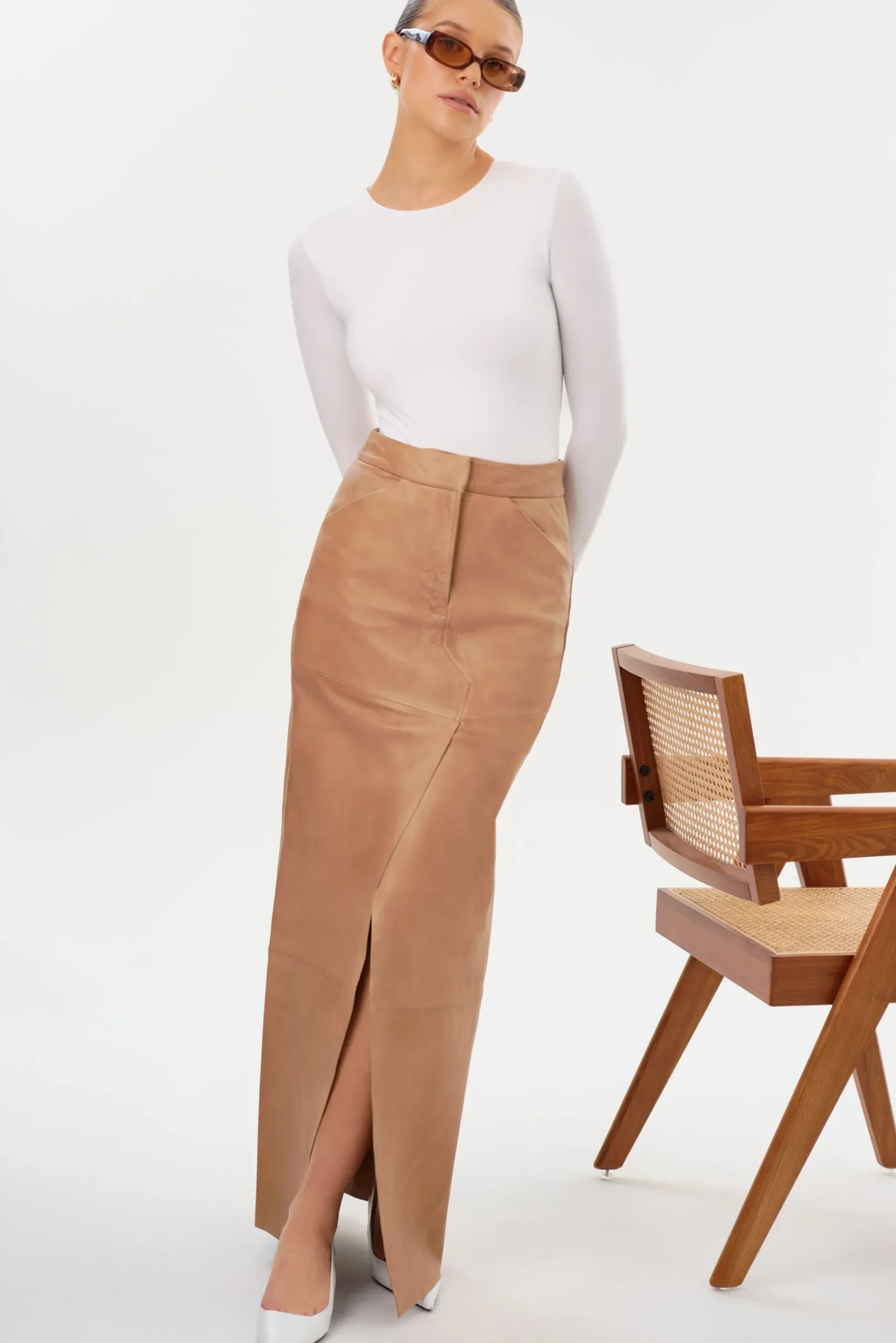 Femme LAMARQUE MARIETTE | Jupe Maxi En Cuir