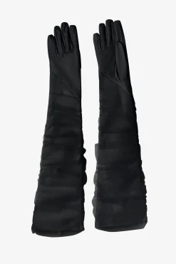 Femme LAMARQUE MARILYN | Faux Leather And Tulle Gloves