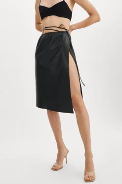 Femme LAMARQUE MARISSA Jupe Cravate En Cuir