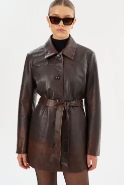 Femme LAMARQUE MARLOWE | Leather Trench Coat