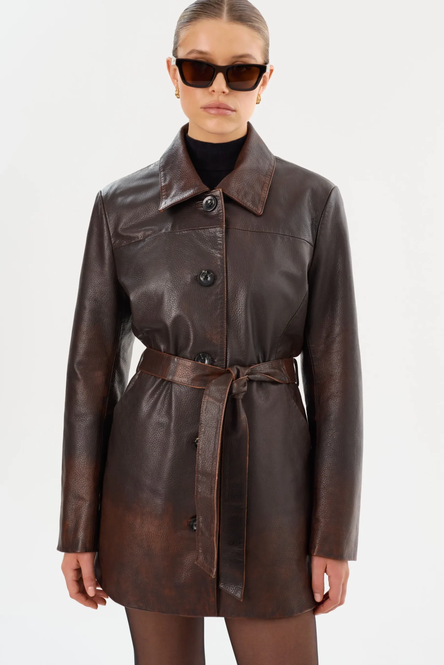 Femme LAMARQUE MARLOWE | Leather Trench Coat