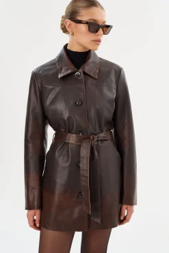 Femme LAMARQUE MARLOWE | Leather Trench Coat