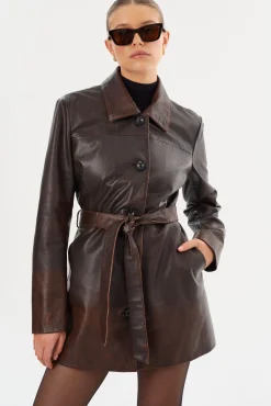 Femme LAMARQUE MARLOWE | Leather Trench Coat
