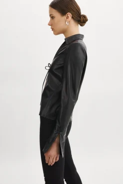 Femme LAMARQUE NATASHA | Top En Cuir à Nouer