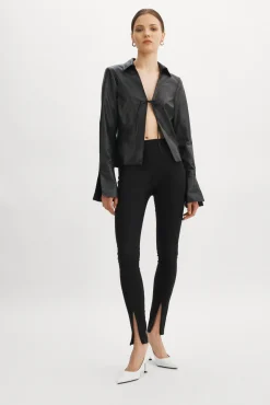Femme LAMARQUE NATASHA | Top En Cuir à Nouer