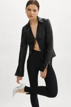 Femme LAMARQUE NATASHA | Top En Cuir à Nouer