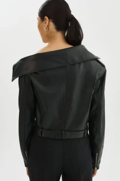 Femme LAMARQUE OBELIA | Veste Moto En Tulle Et Cuir