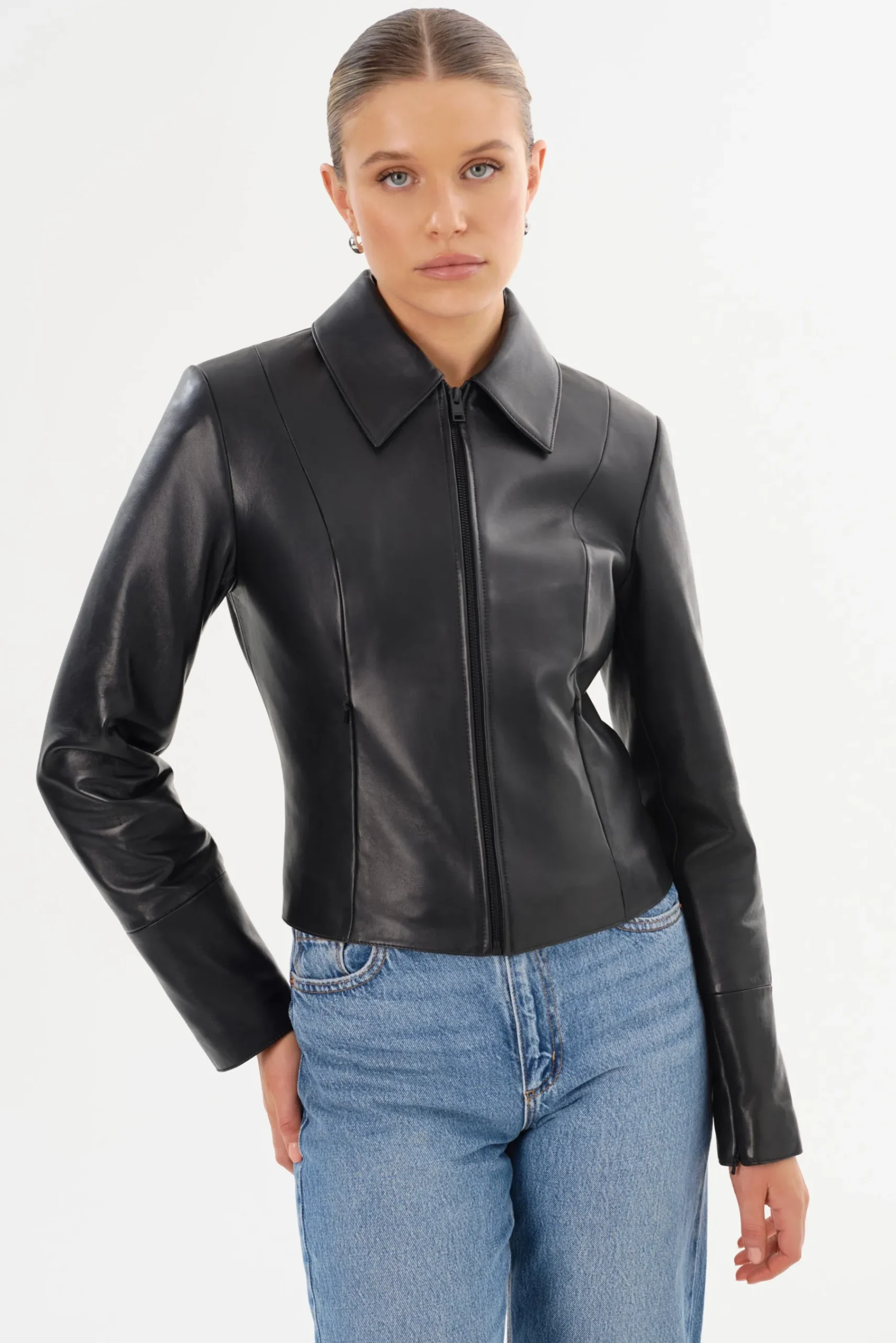 Femme LAMARQUE OCEANA | Fitted Leather Jacket