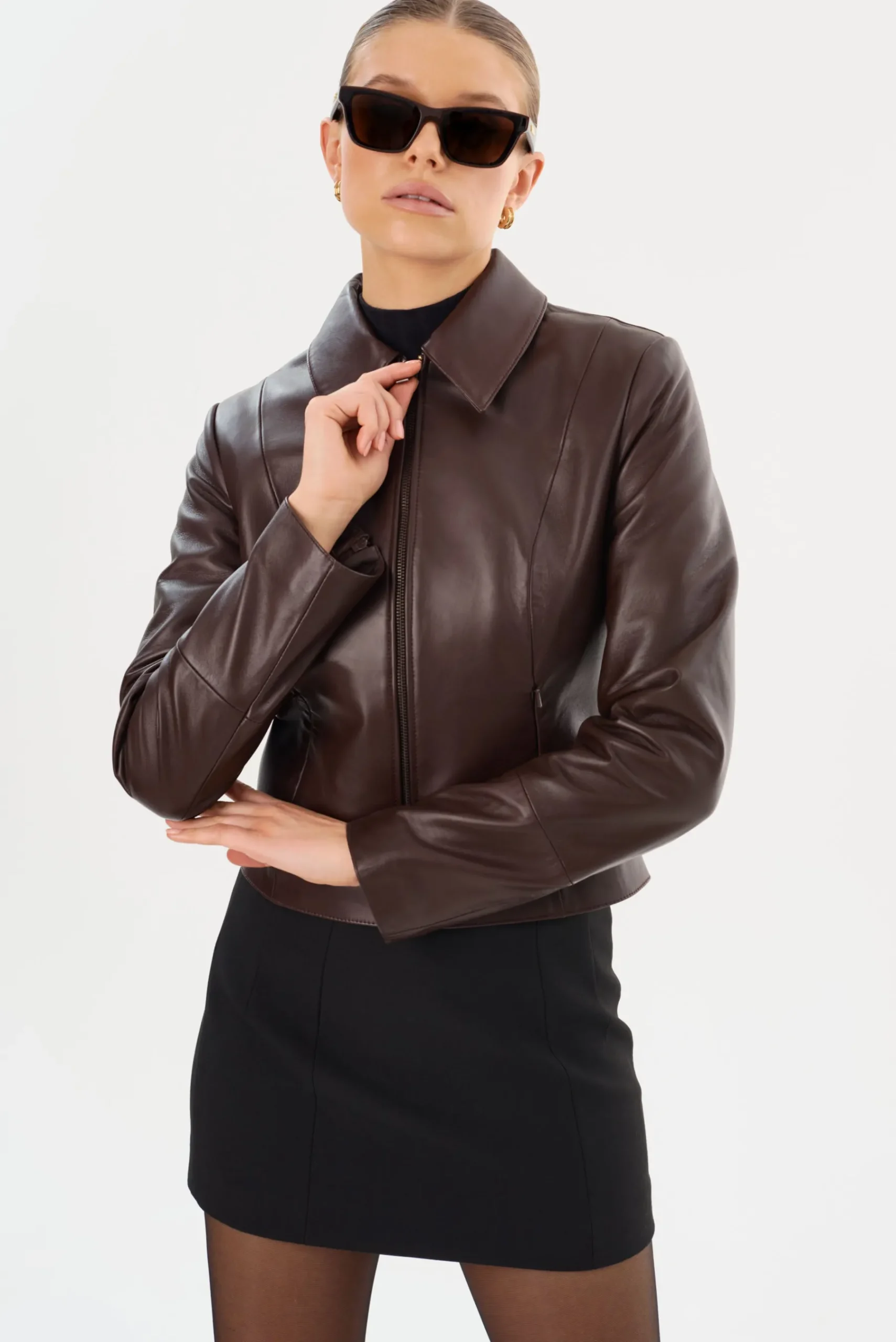 Femme LAMARQUE OCEANA | Fitted Leather Jacket