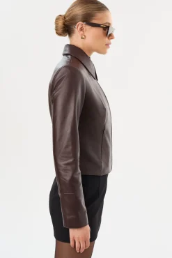 Femme LAMARQUE OCEANA | Fitted Leather Jacket