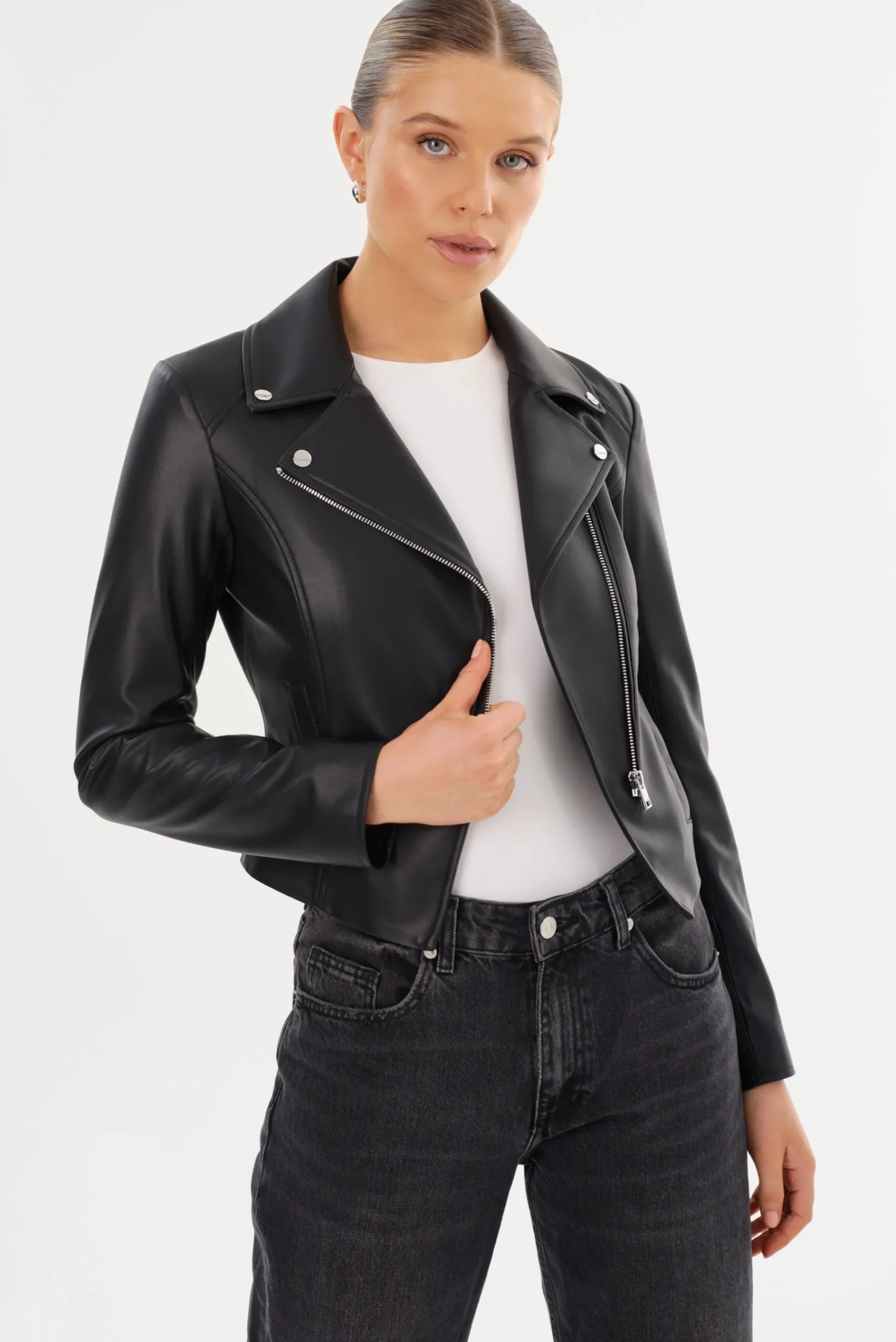 Femme LAMARQUE PASCALE | Fitted Faux Leather Jacket